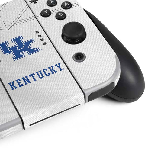 University of Kentucky White Jersey Nintendo Switch OLED (2021) Skin
